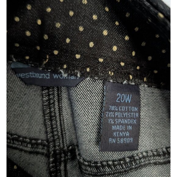 2 Westbound Woman The Park Ave Fit Capri Pants 20W Khaki Tummy Control polka dot - Picture 11 of 16